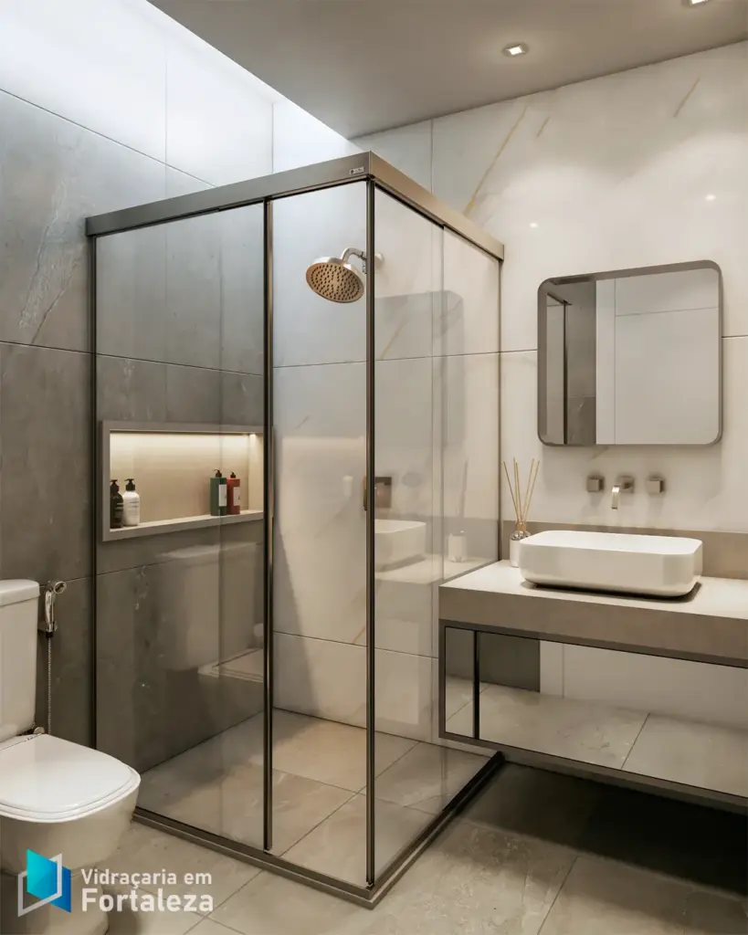 Box para Banheiro de Canto (em L) da Ideia Glass