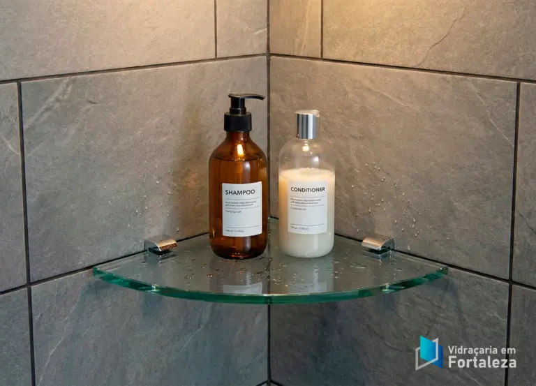 Cantoneira de vidro para banheiro Fortaleza