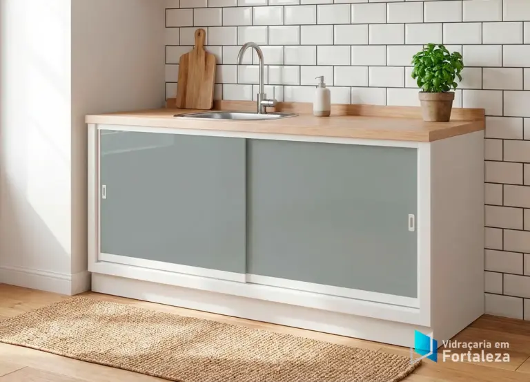 Fechamento de pia com vidro Fortaleza (Kit Pia)