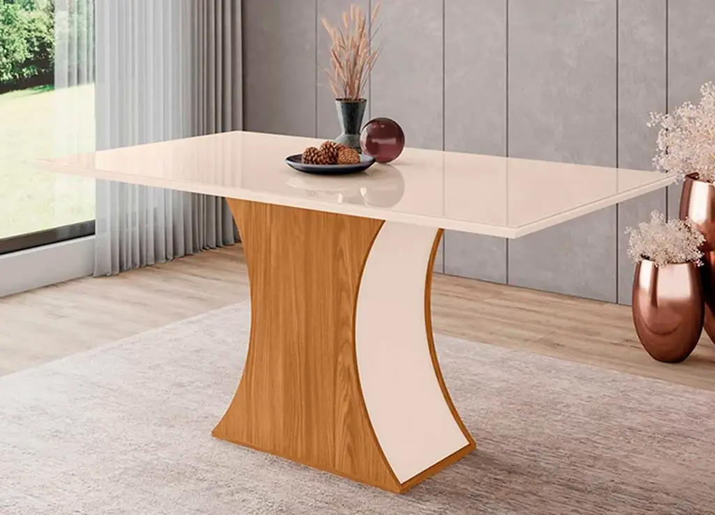 Tampo de mesa de vidro leitoso Fortaleza